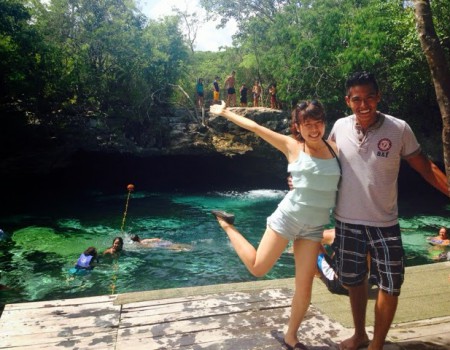 México:Cenote azul 心洗われる聖なる泉