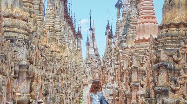 ミャンマー　カックー遺跡　Kakku Pagodas, Myanmar