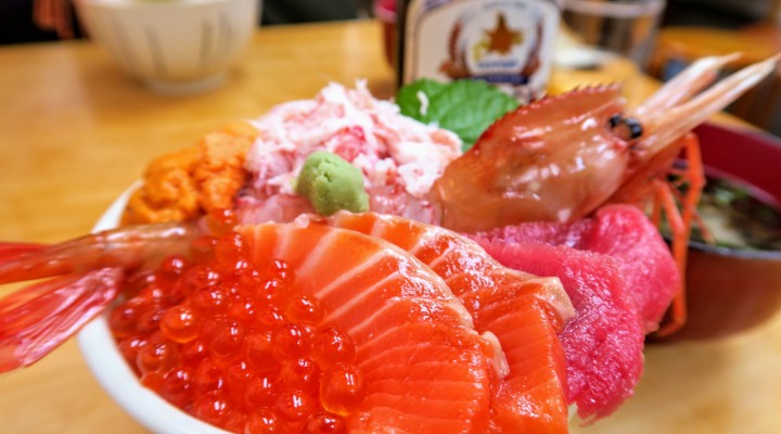 初小樽！人気の「滝波食堂」で絶品海鮮丼を食す！Sashimi rice bowl “Takinami Shokudo” @Otaru