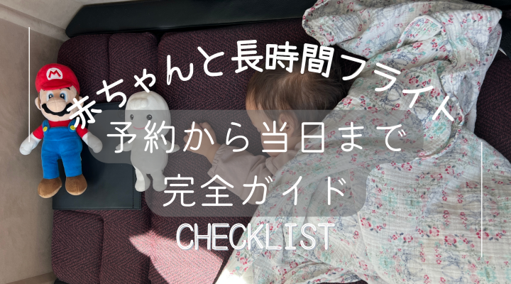 赤ちゃん連れ長時間フライト完全ガイド・チェックリスト 1歳0ヶ月/JAL　checklist for long flight with a baby